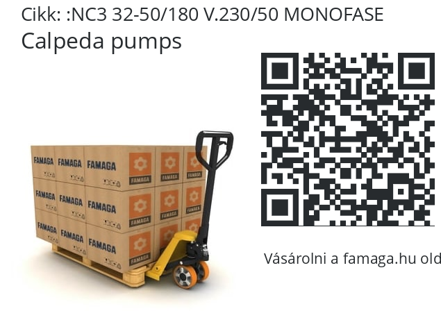   Calpeda pumps NC3 32-50/180 V.230/50 MONOFASE