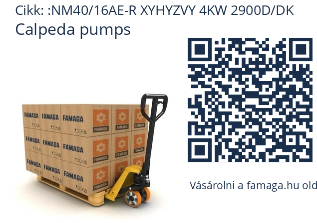   Calpeda pumps NM40/16AE-R XYHYZVY 4KW 2900D/DK