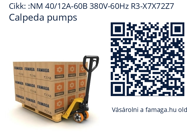   Calpeda pumps NM 40/12A-60B 380V-60Hz R3-X7X72Z7