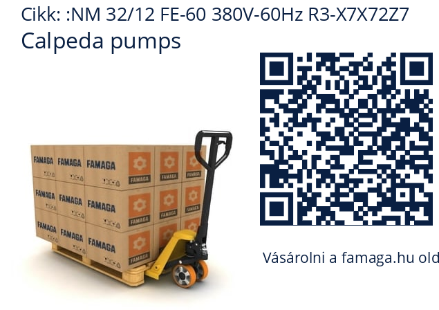   Calpeda pumps NM 32/12 FE-60 380V-60Hz R3-X7X72Z7