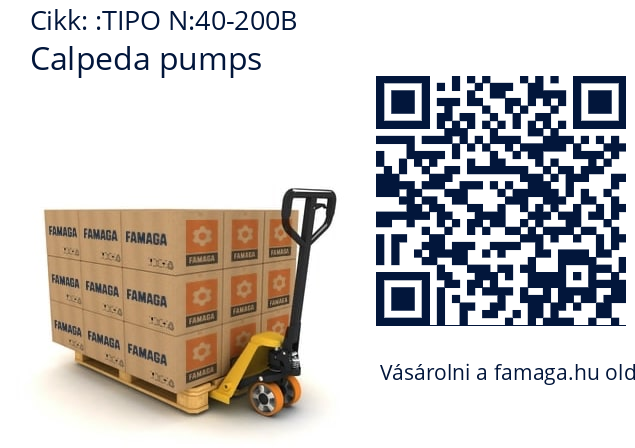   Calpeda pumps TIPO N:40-200B
