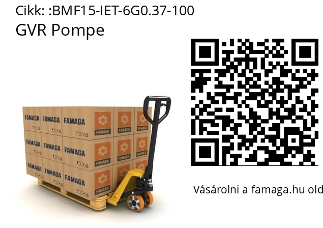   GVR Pompe BMF15-IET-6G0.37-100