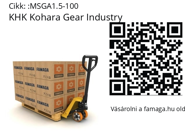   KHK Kohara Gear Industry MSGA1.5-100